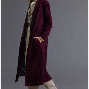 Anthropologie Purple Trench Coat